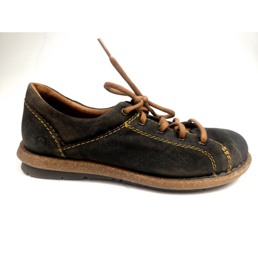 Born Trevan US Tan & Dark Brown Suede Oxford Shoes Size 7